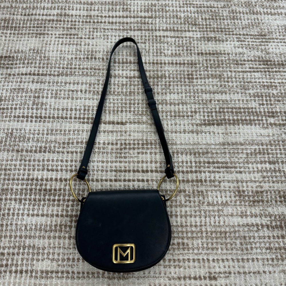 MARELLA Black Crossbody Bag with Gold Accents